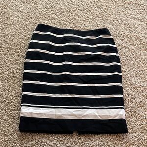 White House Black Market Striped Mini Skirt
